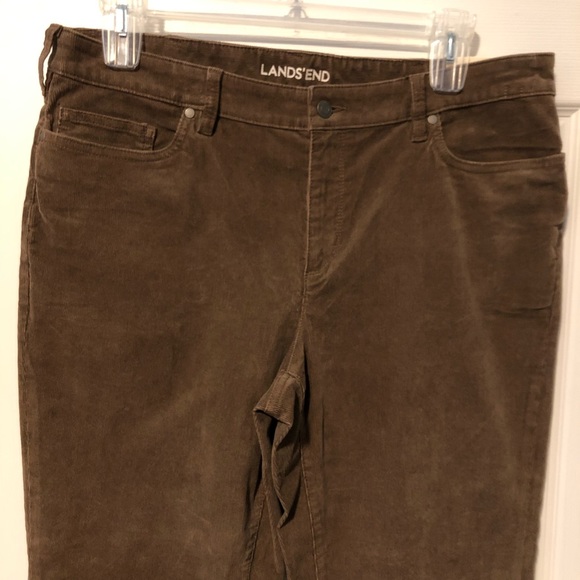 Lands’ End 16W Mid Rise Straight Leg Corduroys Tan - Picture 2 of 13